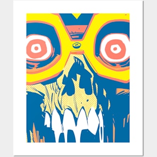 ELECTRIC PSYCHO SKULL Posters and Art